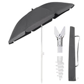 Sekey ∅ 160 cm beach umbrella with protective cover and ground sleeve, sun protection UV50+